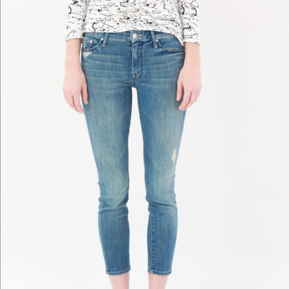 Mother Jeans The Looker crop graffiti girl (28)